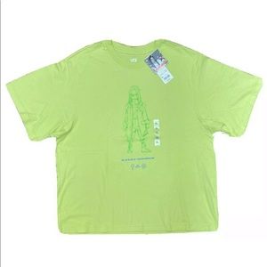 Uniqlo Billie Eilish Oversize Green T-Shirt XL NEW